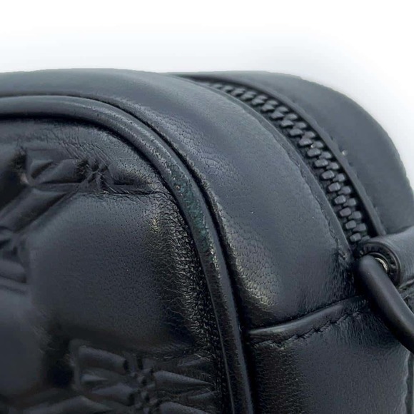 Balenciaga BB Monogram Leather Shoulder Bag Black - Picture 7 of 16